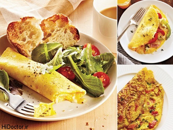 omelette11 چگونه املت سالمی  برای صبحانه درست کنیم
