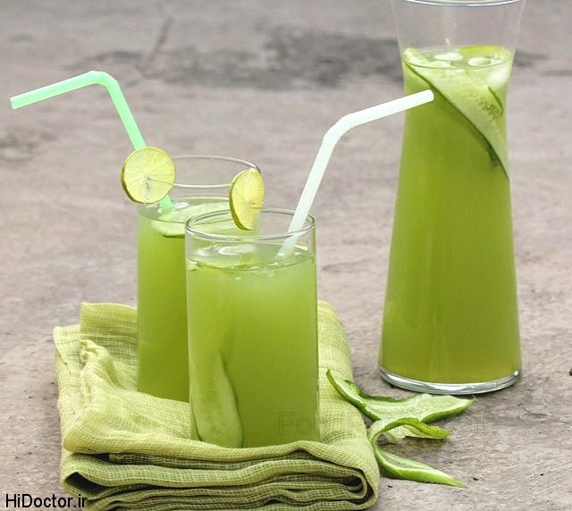 Cucumber Lemony Cooler Recipe طرز تهیه نوشیدنی چربی سوز با خیار