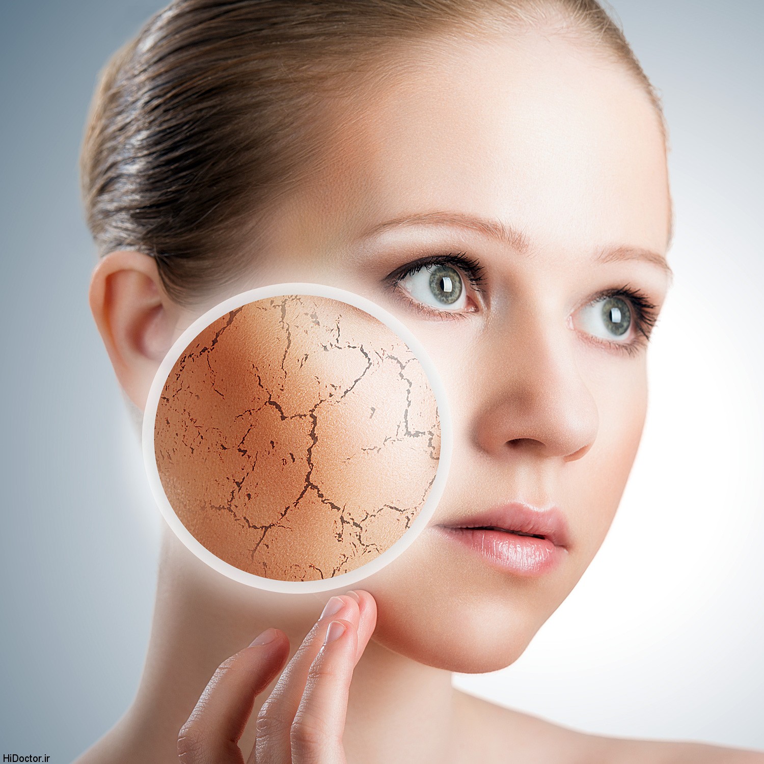 dry skin face کم آبی بدن علت اصلی خشکی پوست نیست