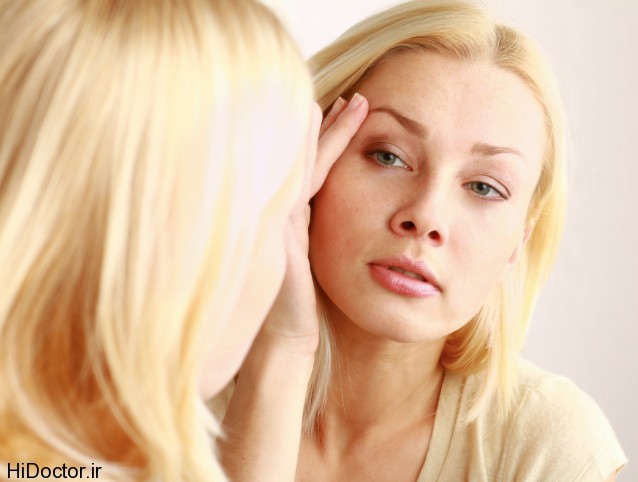 Woman caring of her beautiful skin on the face