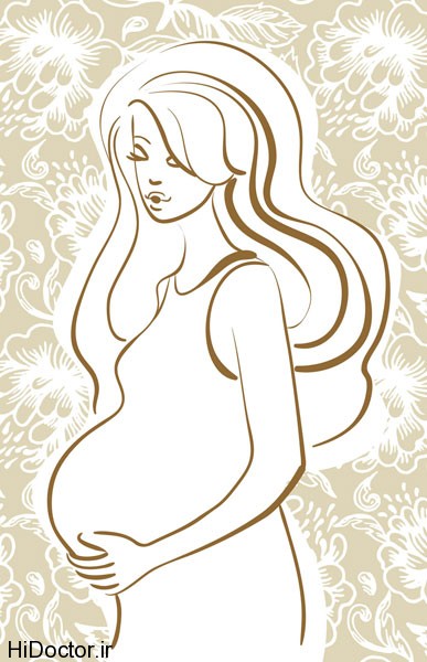 vector graphisc of pregnant woman زنان در دوران حاملگی و انواع ویتامین های مورد نیاز