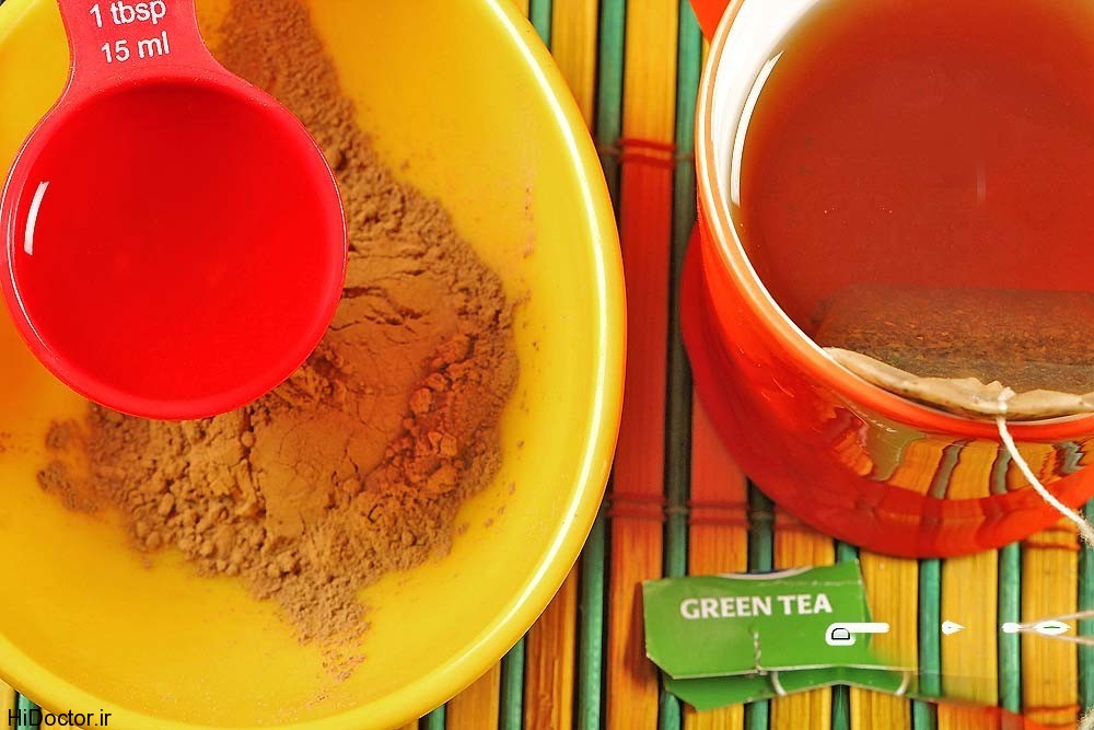 bentonite clay and gren tea mask step21 چگونه با خاک رس ماسک زیبایی درست کنیم