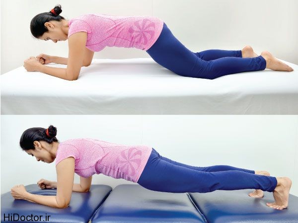 prone planks 600x450 آموزش تصویری ورزش برای خانمهای بالای 40 سال
