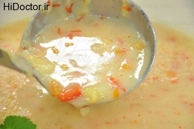 سوپ ذرت و هویج 1