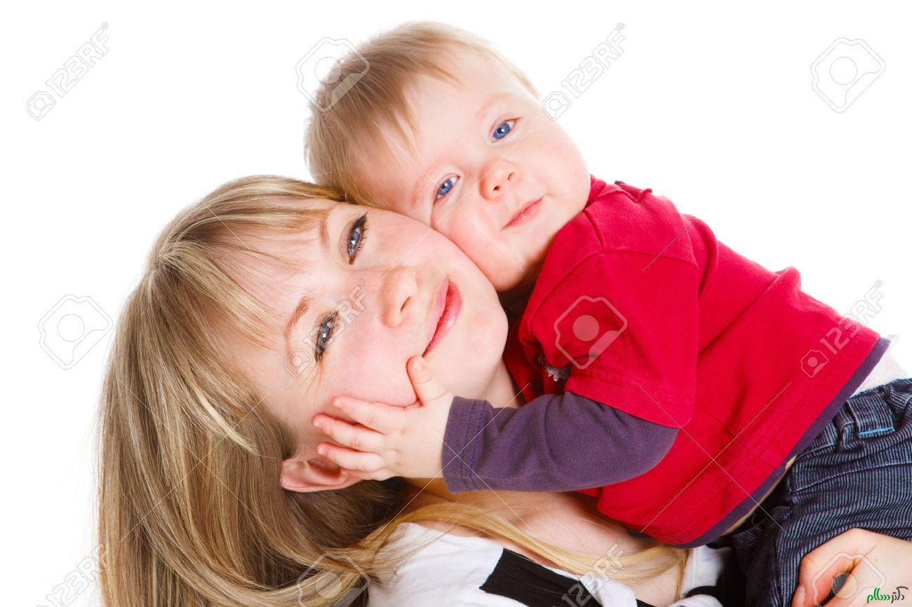 6732146-Loving-baby-son-embracing-his-mother-Stock-Photo
