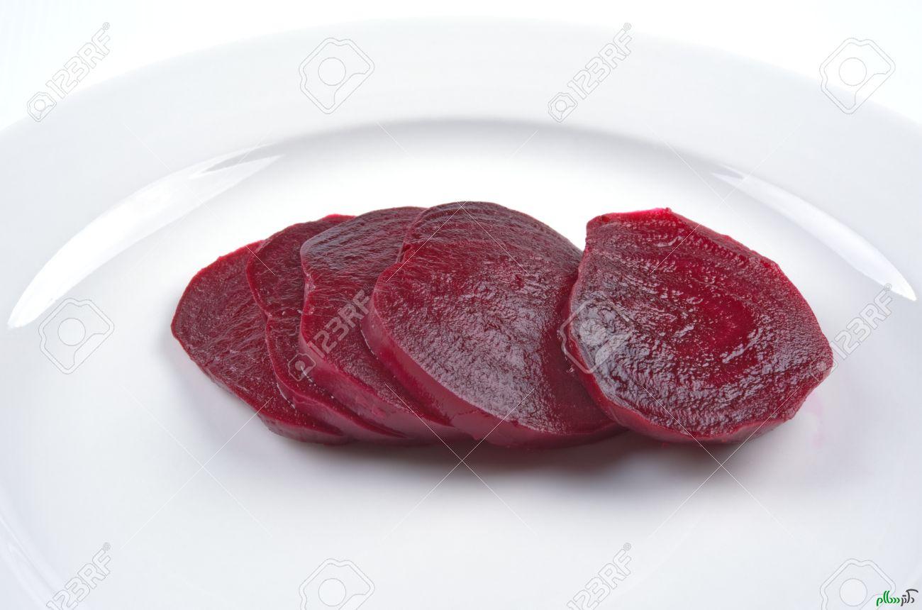 9317079-sliced-boiled-beetroot-on-a-white-plate-Stock-Photo