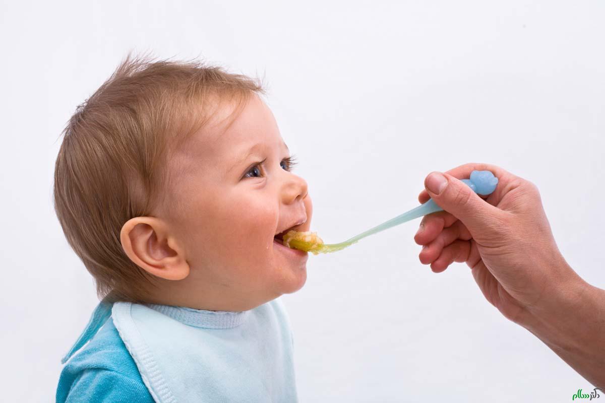 Portrait of Baby Being Fed