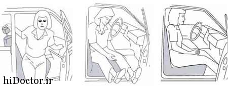 پس ازعمل  یا صدمه  لگن و اندام زیرین  چطوری باید در ماشین نشست