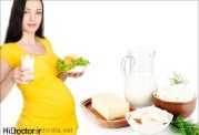زن باردار و لبنیات