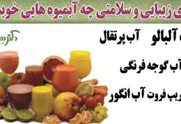 پوستر در مورد آبمیوه های مفید برای زیبایی و سلامتی