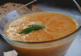 سوپ هویج با شیر کم چرب