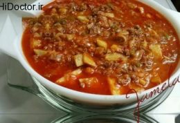 خوراک کلم قمری و کلم با گوشت چرخ کرده