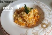 خوراک کدو حلوایی با برنج برای بچه ها