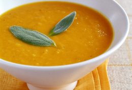 آموزش تهیه  سوپ با کدو حلوایی و زنجبیل