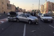 14 خودرو در بزرگراه شهید ستاری به هم برخورد کردند