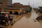 بارش باران های شدید و جاری شدن سیل در پرو